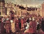 CARPACCIO, Vittore The Sermon of St Stephen dftg oil painting reproduction